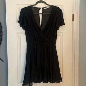 Short black glittery dress